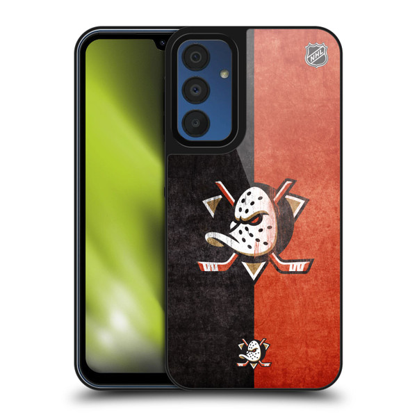 NHL Anaheim Ducks Half Distressed Gel Armour Case For Samsung Galaxy A15
