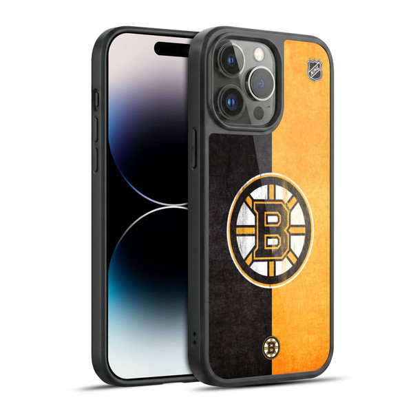 NHL Boston Bruins Half Distressed Gel Armour Case For Apple iPhone 14 Pro Max