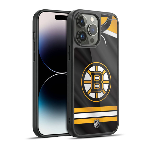 NHL Boston Bruins Jersey Gel Armour Case For Apple iPhone 14 Pro Max