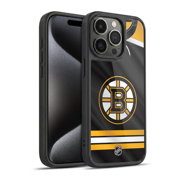 NHL Boston Bruins Jersey Gel Armour Case For Apple iPhone 15 Pro