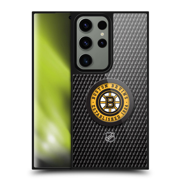 NHL Boston Bruins Puck Texture Gel Armour Case For Samsung Galaxy S24 Ultra 5G