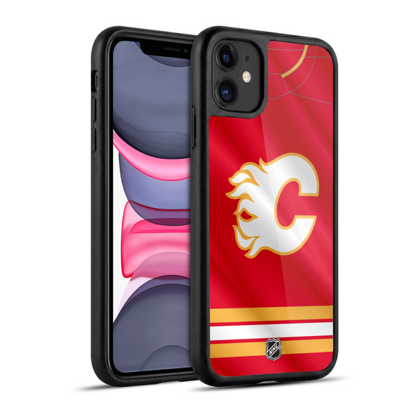 NHL Calgary Flames Jersey Gel Armour Case For Apple iPhone 11