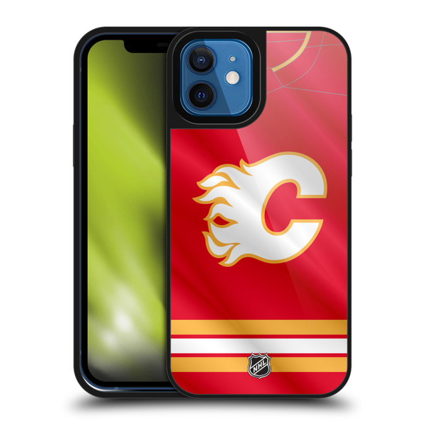 NHL Calgary Flames Jersey Gel Armour Case For Apple iPhone 12 / iPhone 12 Pro