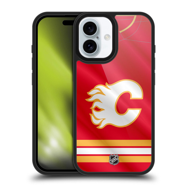 NHL Calgary Flames Jersey Gel Armour Case For Apple iPhone 16