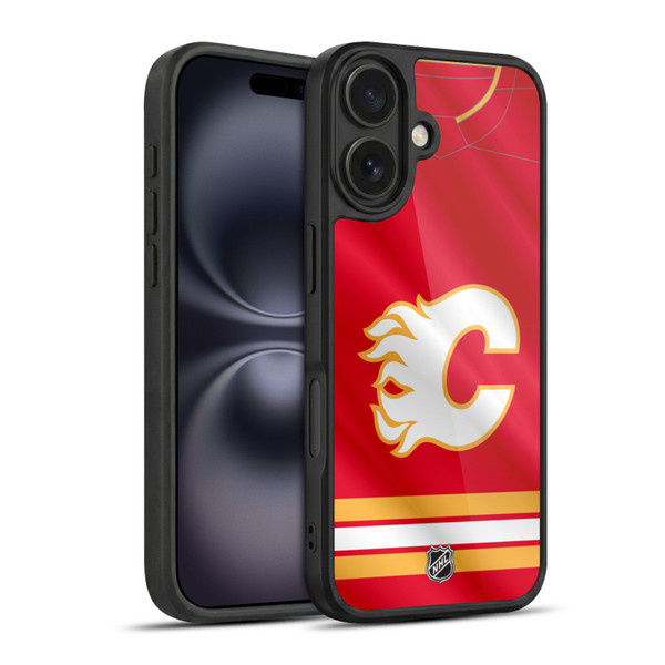 NHL Calgary Flames Jersey Gel Armour Case For Apple iPhone 16