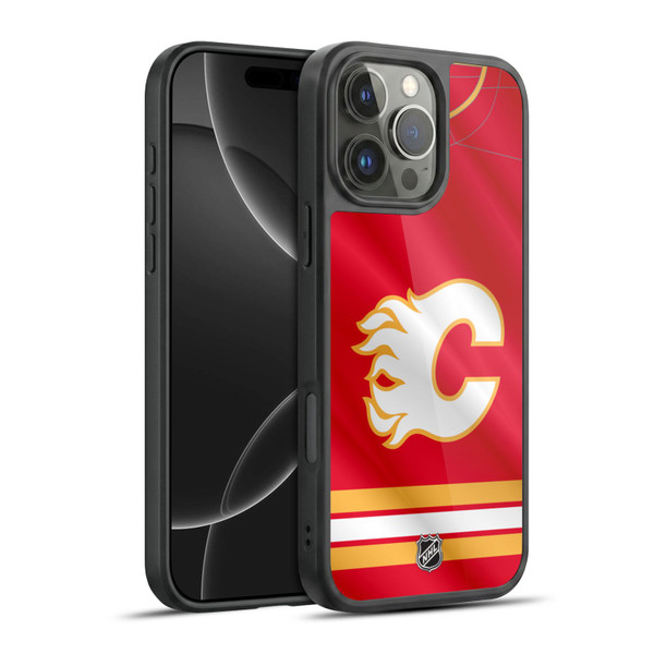 NHL Calgary Flames Jersey Gel Armour Case For Apple iPhone 16 Pro Max