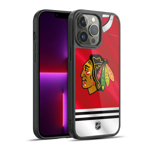 NHL Chicago Blackhawks Jersey Gel Armour Case For Apple iPhone 13 Pro Max