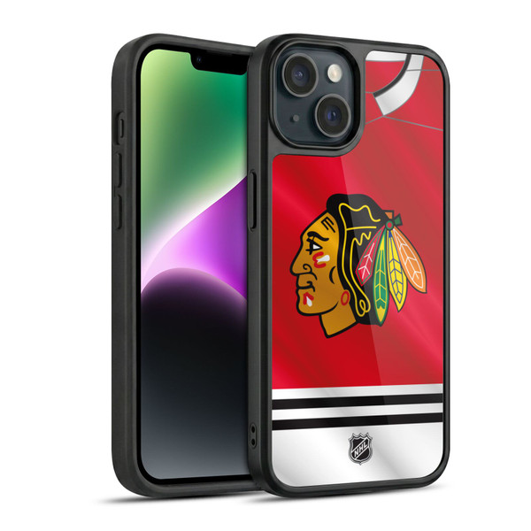 NHL Chicago Blackhawks Jersey Gel Armour Case For Apple iPhone 14
