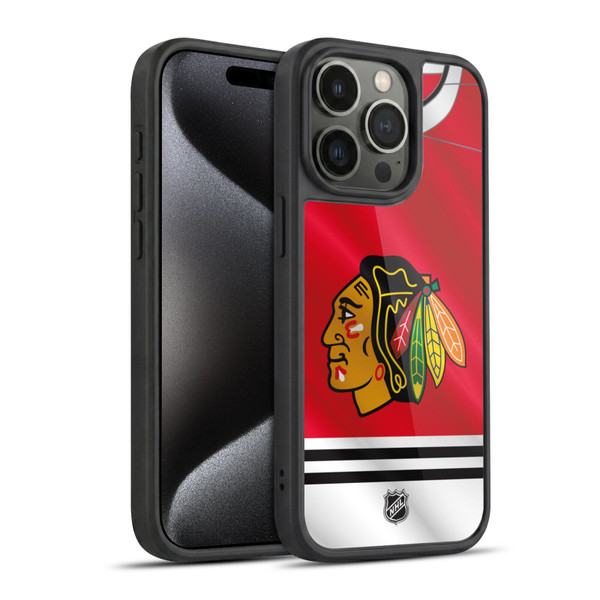 NHL Chicago Blackhawks Jersey Gel Armour Case For Apple iPhone 15 Pro