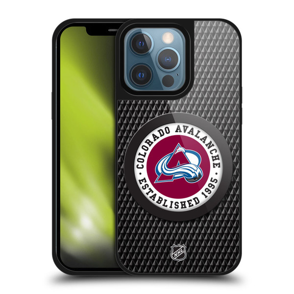 NHL Colorado Avalanche Puck Texture Gel Armour Case For Apple iPhone 13 Pro