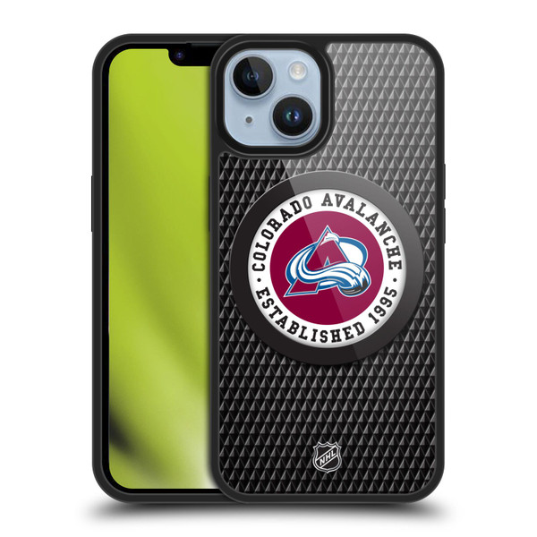 NHL Colorado Avalanche Puck Texture Gel Armour Case For Apple iPhone 14