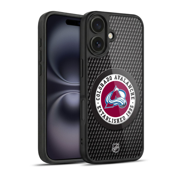 NHL Colorado Avalanche Puck Texture Gel Armour Case For Apple iPhone 16