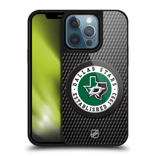NHL Dallas Stars Puck Texture Gel Armour Case For Apple iPhone 13 Pro