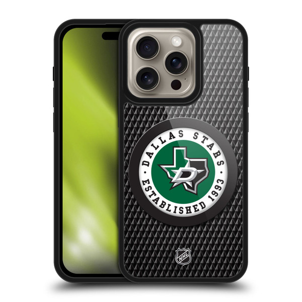 NHL Dallas Stars Puck Texture Gel Armour Case For Apple iPhone 16 Pro