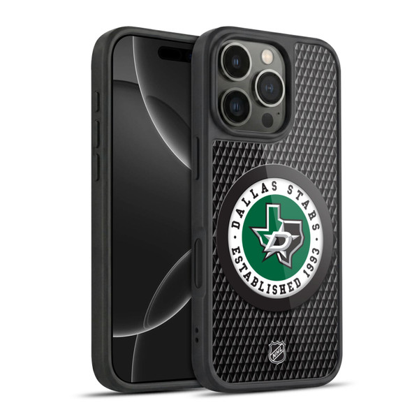 NHL Dallas Stars Puck Texture Gel Armour Case For Apple iPhone 16 Pro