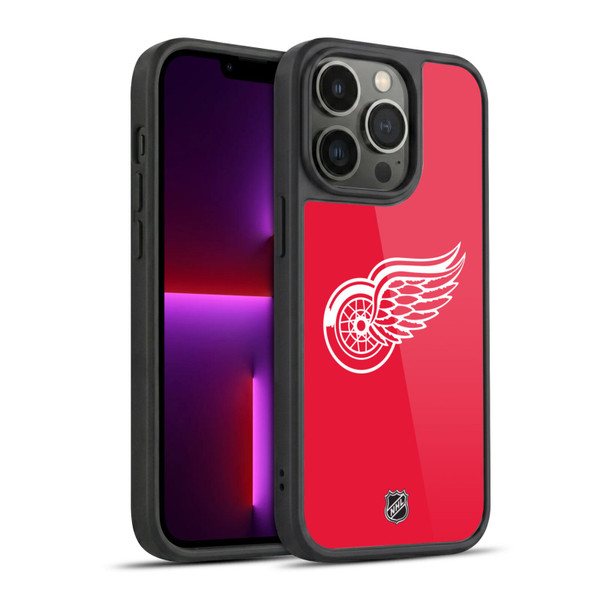 NHL Detroit Red Wings Plain Gel Armour Case For Apple iPhone 13 Pro