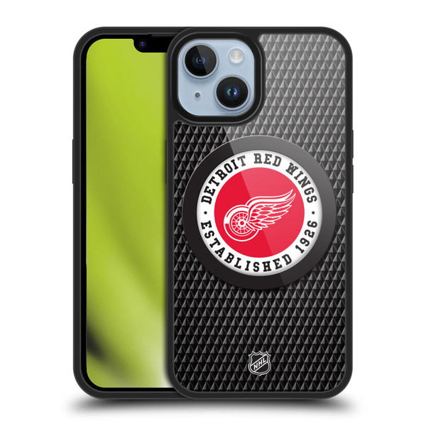 NHL Detroit Red Wings Puck Texture Gel Armour Case For Apple iPhone 14