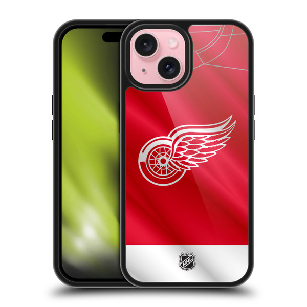 NHL Detroit Red Wings Jersey Gel Armour Case For Apple iPhone 15
