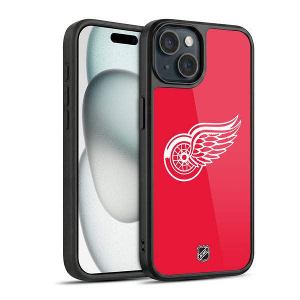 NHL Detroit Red Wings Plain Gel Armour Case For Apple iPhone 15