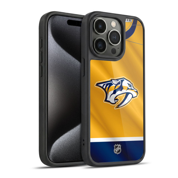 NHL Nashville Predators Jersey Gel Armour Case For Apple iPhone 15 Pro