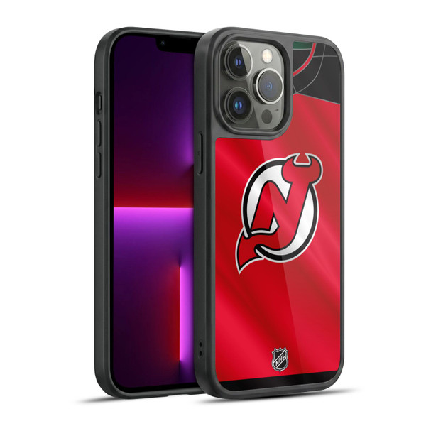 NHL New Jersey Devils Jersey Gel Armour Case For Apple iPhone 13 Pro Max