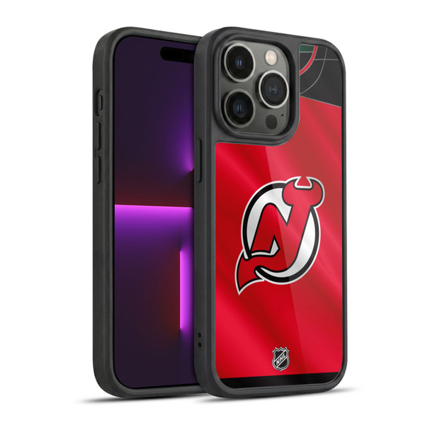 NHL New Jersey Devils Jersey Gel Armour Case For Apple iPhone 14 Pro