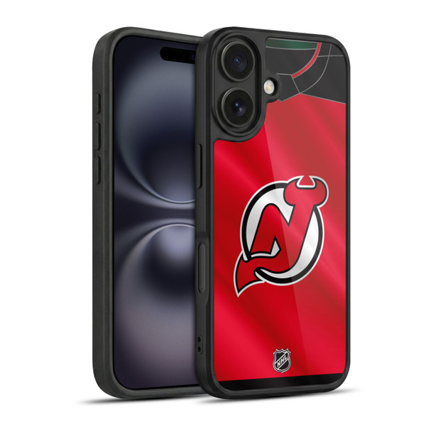 NHL New Jersey Devils Jersey Gel Armour Case For Apple iPhone 16