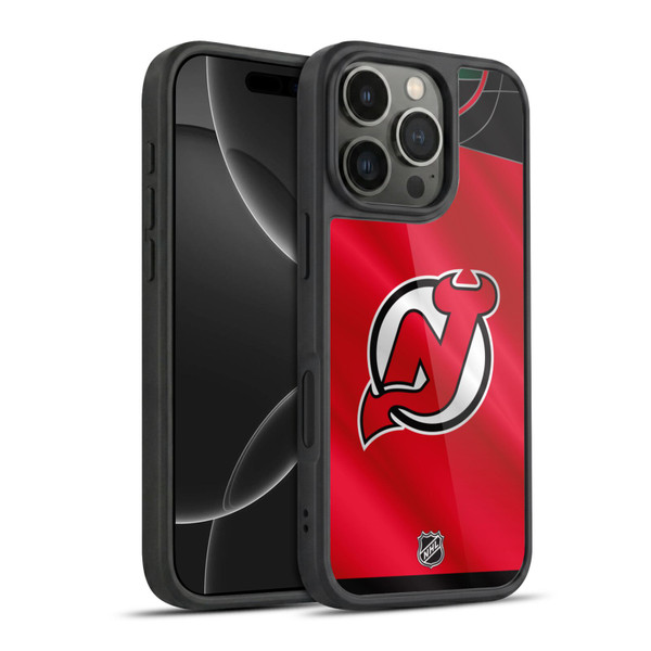NHL New Jersey Devils Jersey Gel Armour Case For Apple iPhone 16 Pro