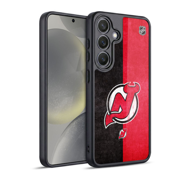 NHL New Jersey Devils Half Distressed Gel Armour Case For Samsung Galaxy S24 5G