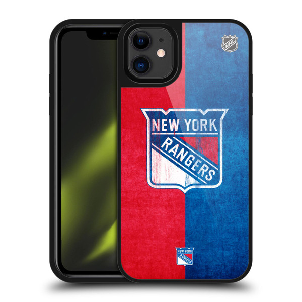 NHL New York Rangers Half Distressed Gel Armour Case For Apple iPhone 11 NHL New York Rangers Half Distressed Gel Armour Case For Apple iPhone 11