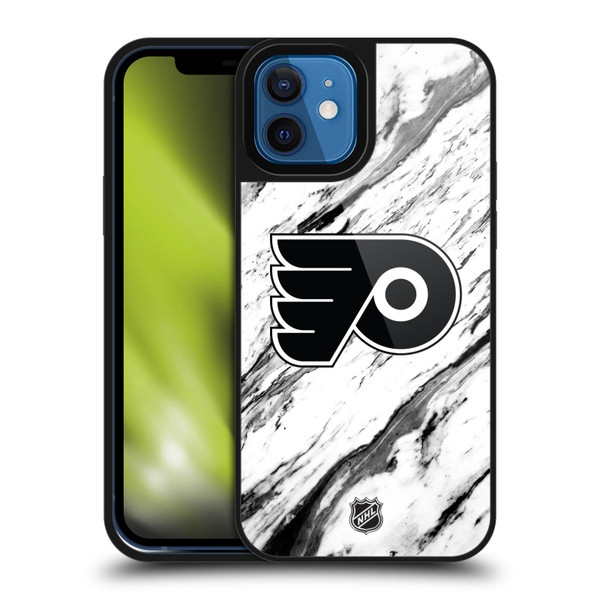 NHL Philadelphia Flyers Marble Gel Armour Case For Apple iPhone 12 / iPhone 12 Pro