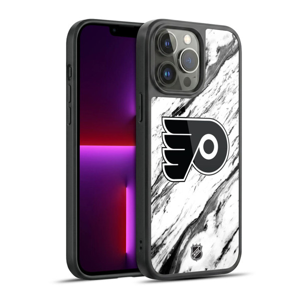 NHL Philadelphia Flyers Marble Gel Armour Case For Apple iPhone 13 Pro Max