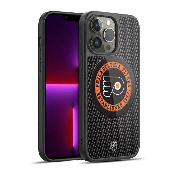NHL Philadelphia Flyers Puck Texture Gel Armour Case For Apple iPhone 13 Pro Max