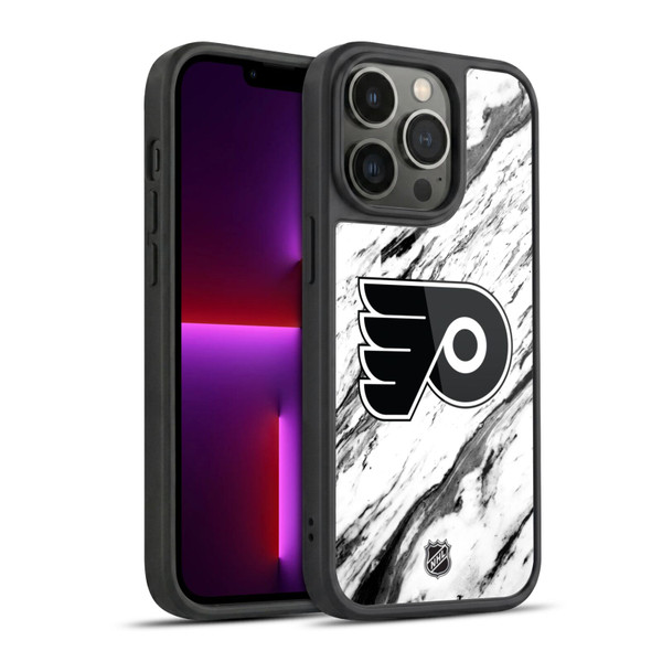 NHL Philadelphia Flyers Marble Gel Armour Case For Apple iPhone 13 Pro