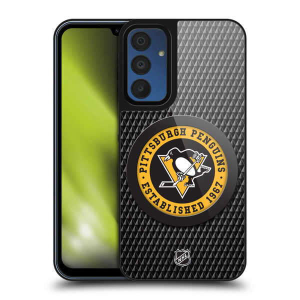 NHL Pittsburgh Penguins Puck Texture Gel Armour Case For Samsung Galaxy A15