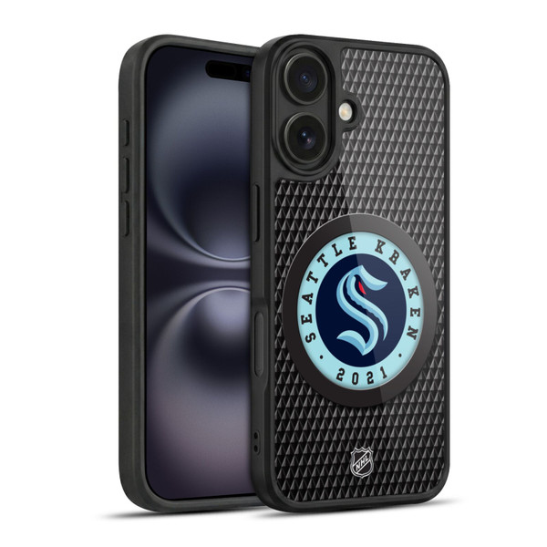 NHL Seattle Kraken Puck Texture Gel Armour Case For Apple iPhone 16
