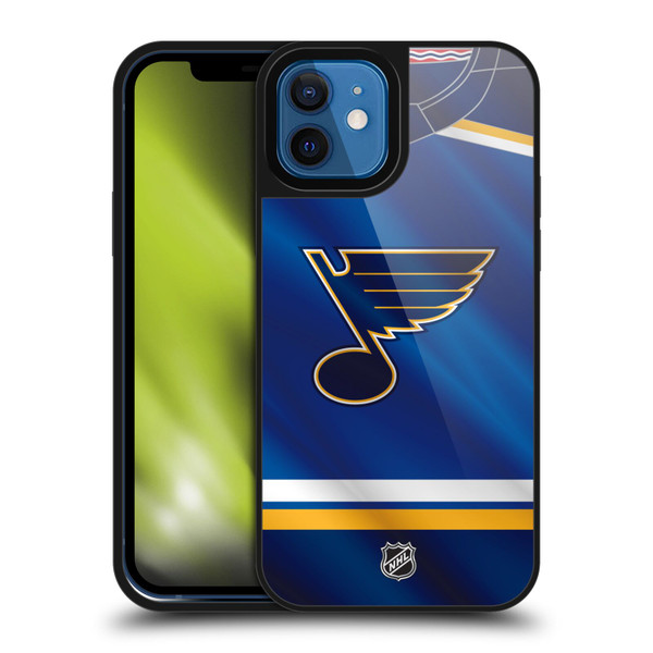 NHL St Louis Blues Jersey Gel Armour Case For Apple iPhone 12 / iPhone 12 Pro