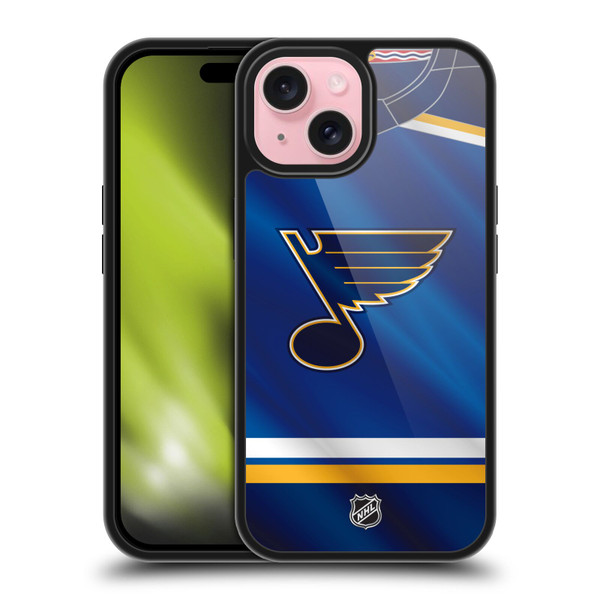 NHL St Louis Blues Jersey Gel Armour Case For Apple iPhone 15