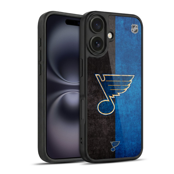 NHL St Louis Blues Half Distressed Gel Armour Case For Apple iPhone 16