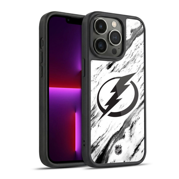 NHL Tampa Bay Lightning Marble Gel Armour Case For Apple iPhone 13 Pro
