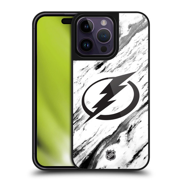 NHL Tampa Bay Lightning Marble Gel Armour Case For Apple iPhone 14 Pro Max