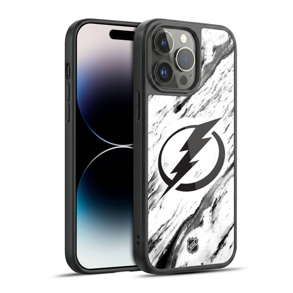 NHL Tampa Bay Lightning Marble Gel Armour Case For Apple iPhone 14 Pro Max