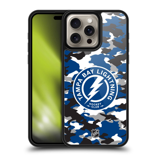 NHL Tampa Bay Lightning Camouflage Gel Armour Case For Apple iPhone 16 Pro Max
