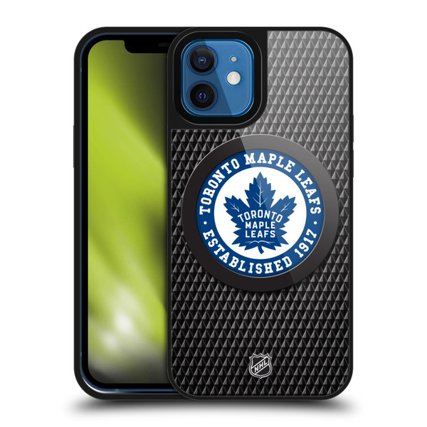 NHL Toronto Maple Leafs Puck Texture Gel Armour Case For Apple iPhone 12 / iPhone 12 Pro