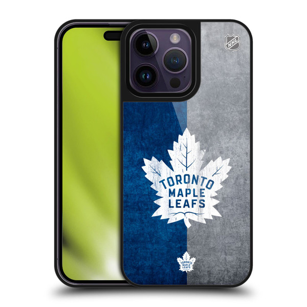 NHL Toronto Maple Leafs Half Distressed Gel Armour Case For Apple iPhone 14 Pro Max
