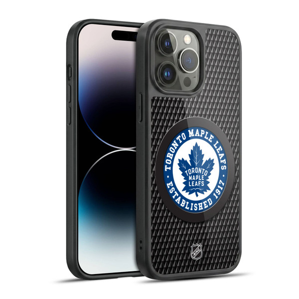 NHL Toronto Maple Leafs Puck Texture Gel Armour Case For Apple iPhone 14 Pro Max