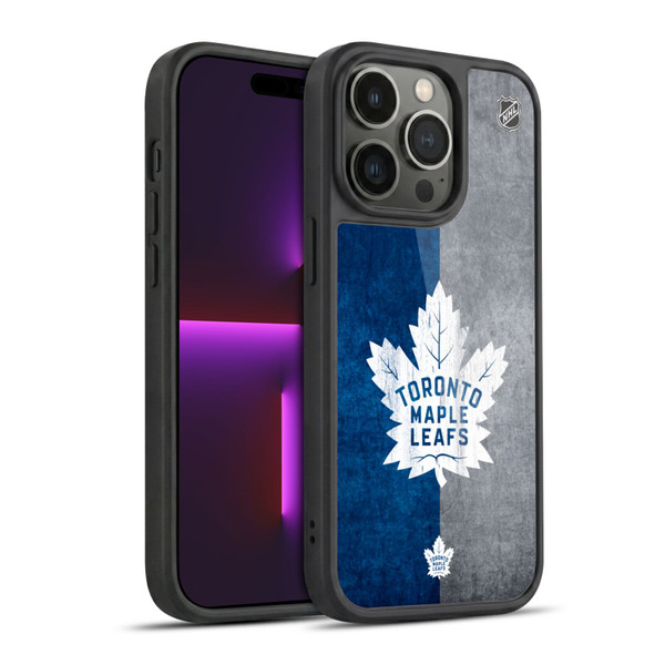 NHL Toronto Maple Leafs Half Distressed Gel Armour Case For Apple iPhone 14 Pro