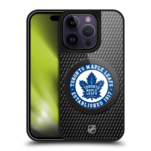 NHL Toronto Maple Leafs Puck Texture Gel Armour Case For Apple iPhone 14 Pro