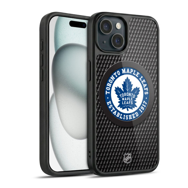 NHL Toronto Maple Leafs Puck Texture Gel Armour Case For Apple iPhone 15