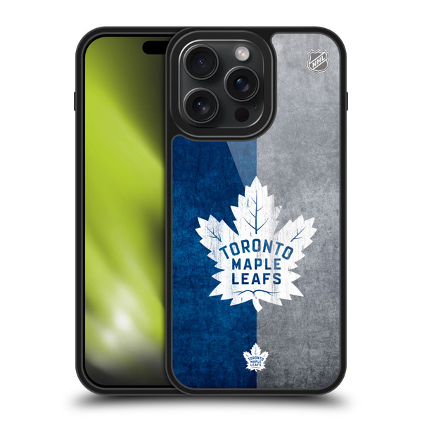 NHL Toronto Maple Leafs Half Distressed Gel Armour Case For Apple iPhone 15 Pro Max